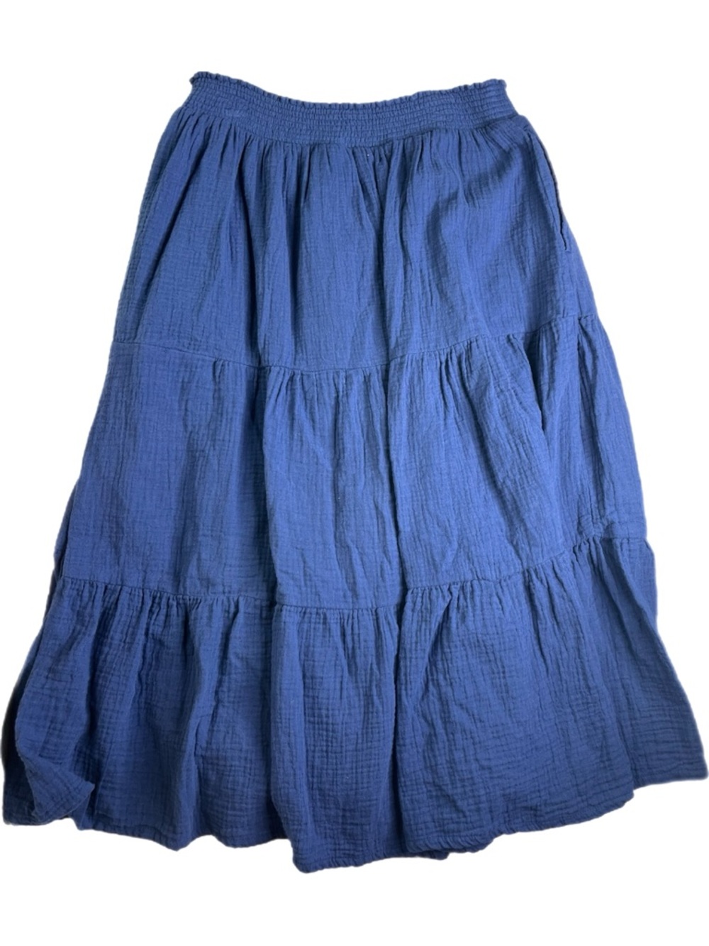 Blair Indigo Blue Tiered Maxi Skirt